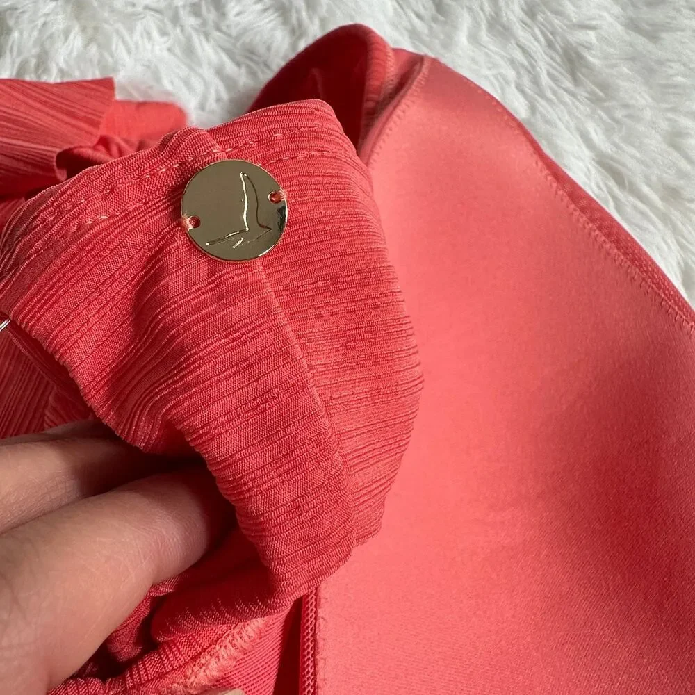 Artesands Aria Manet One Piece in Coral Plus Sz 20 Ruched V-neckline Swimsuit